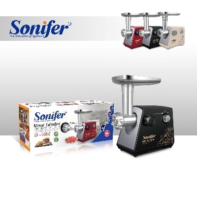 Picture of Sonifer SF-5002 hot sale household 1200w copper motor 3pcs metal disc electric meat grinder
