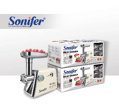 Picture of Sonifer SF-5014 manufacturer household 1500w power motor automatic mincer electric meat grinder machine - Beige