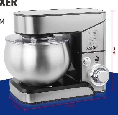 Picture of Sonifer SF-8083 Electric Cake Dough Mixer Flour Mixer Digital Kitchen Stand Food Mixers - Silver