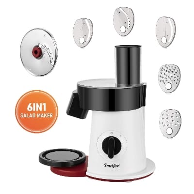 Picture of Sonifer SF–5551 6 in 1 Salad Maker: 6 Stainless Discs, Extra – Large Tube - 