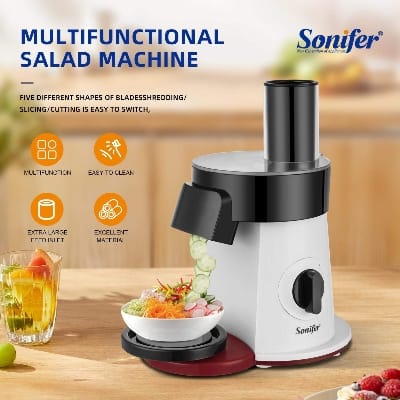Picture of Sonifer SF–5551 6 in 1 Salad Maker: 6 Stainless Discs, Extra – Large Tube - 