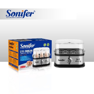 Picture of Sonifer SF – 1510 Egg Boiler: 6 – Egg Capacity, Anti – Dry Burn, One – Click Start - Black