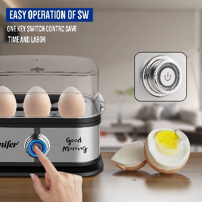 Picture of Sonifer SF – 1510 Egg Boiler: 6 – Egg Capacity, Anti – Dry Burn, One – Click Start - Black