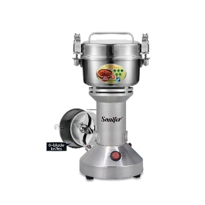 Picture of Sonifer SF-3576 150 gram Grinding Capacity Multifunctional High Speed Metal Body Strong Grinder Electric Kitchen Powerful Coffee Beans Grinder high quality Grinder - Silver