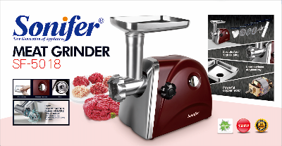 Picture of Sonifer SF-5018 Modern Design Household Affordable 1500 Watt Copper Motor Electric Meat Grinder