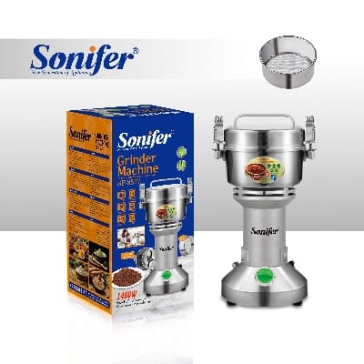Picture of Sonifer SF-3577 Multifunctional 5 Adjustable High Speed 250 Gram Grinding Capacity Grinder Electric Kitchen Coffee Beans High Quality Grinder - Silver
