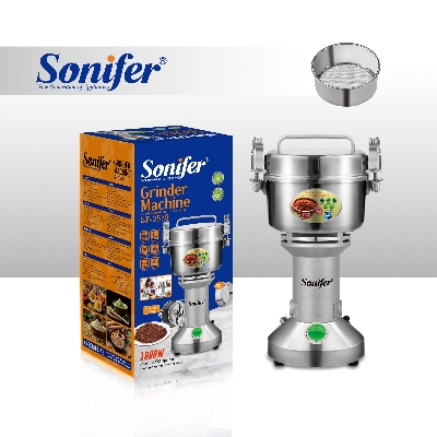 Picture of Sonifer SF-3578 Multifunctional 5 Adjustable High Speed POWER Grinder Electric Kitchen Coffee Beans Grinder 350g Grinding Machines - Silver