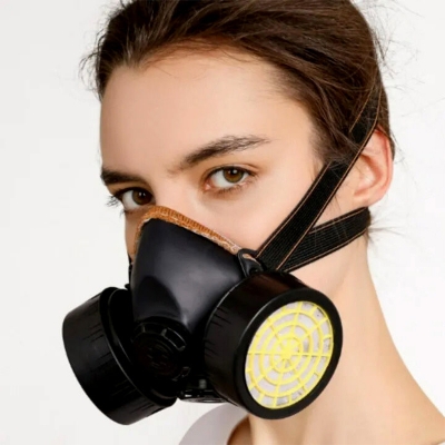 Picture of Chemical Respirator Gas Mask Double Filter NP-306-Black