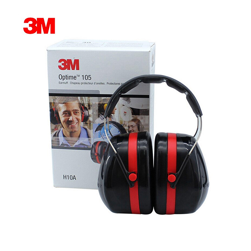 Picture of 3M PELTOR Optime 105 Earmuffs H10A, Over the Head-Black