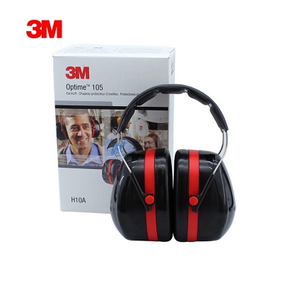 Picture of 3M PELTOR Optime 105 Earmuffs H10A, Over the Head-Black