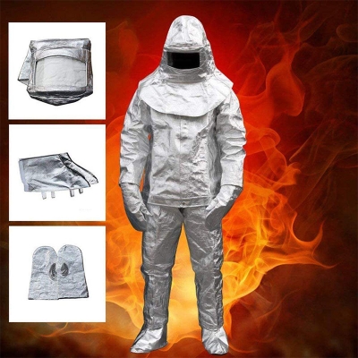Picture of Fire Suit High Heat Resistant and Anti-Radiation Heat Aluminized 1000 °C-Silver
