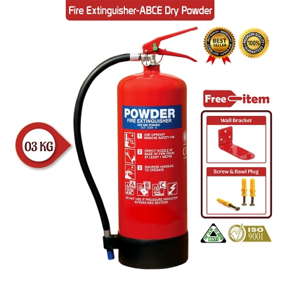 Picture of Fire Extinguisher ABC Dry Chemical Powder 03 KG-Red-Red