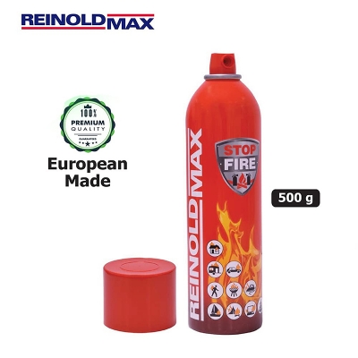 Picture of ReinoldMax Mini Fire Extinguisher - 500 ML European Made Produced a modern & qualified processed spray which can be extinguished fire completely very easy & smoothly.-Red
