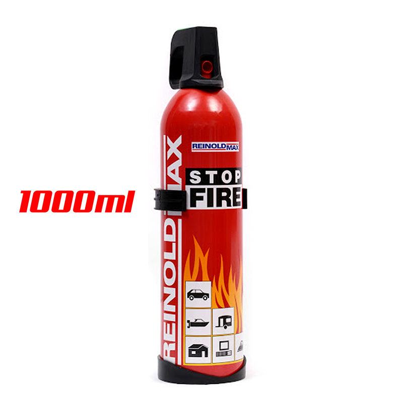 Picture of ReinoldMax Mini Fire Extinguisher - 1000 ML European Made Produced a modern & qualified processed spray which can be extinguished fire completely very easy & smoothly.-Red