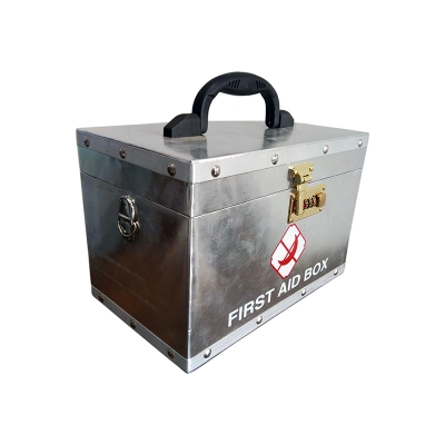 Picture of First Aid Box Premium Quality for outdoor Use -Stainless Steel (Only Box)-Silver