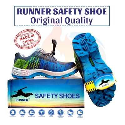 Picture of Runner Safety Shoe Best quality for Bikers, Construction & Industrial Work, Steel inside Sole & Steel Alloy cap in Toe for Heavy Safety & Slip Resistant Sole-Blue