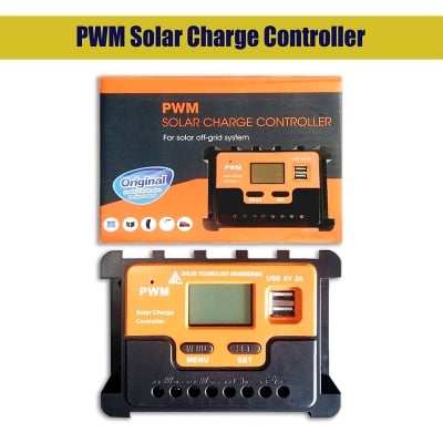 Picture of PWM 20A Solar Charge Controller for Solar Off-Grid System-Black