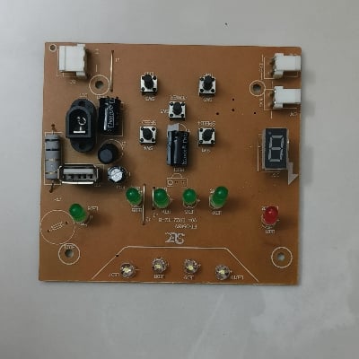 Picture of FTR05K6V Superstar Rechargeable Fan Circuit USB Output Charger Fan PCB Digital Fan Speed LED Display LED Charging Indicator 6V 12V Battery Input Black