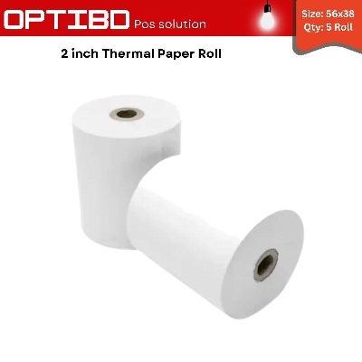 Picture of Thermal Paper POS Roll 2 inch 56MM X 38M (5 Pcs Roll)-White