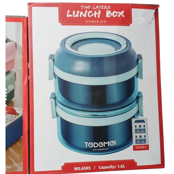 Picture of Tedemei Double‑Layer Stainless Steel Insulated Lunch Box Durable & Leakproof Food Container - Multicolor