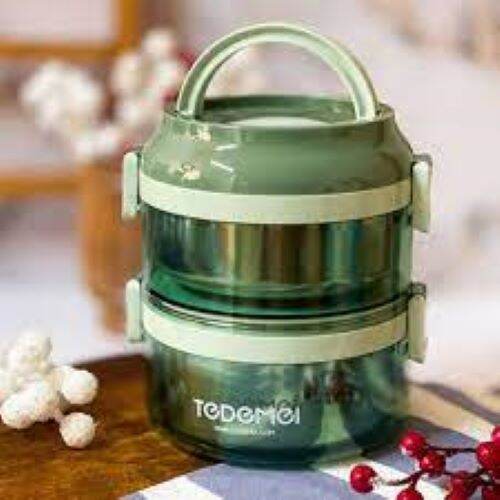 Picture of Tedemei Double‑Layer Stainless Steel Insulated Lunch Box Durable & Leakproof Food Container - Multicolor