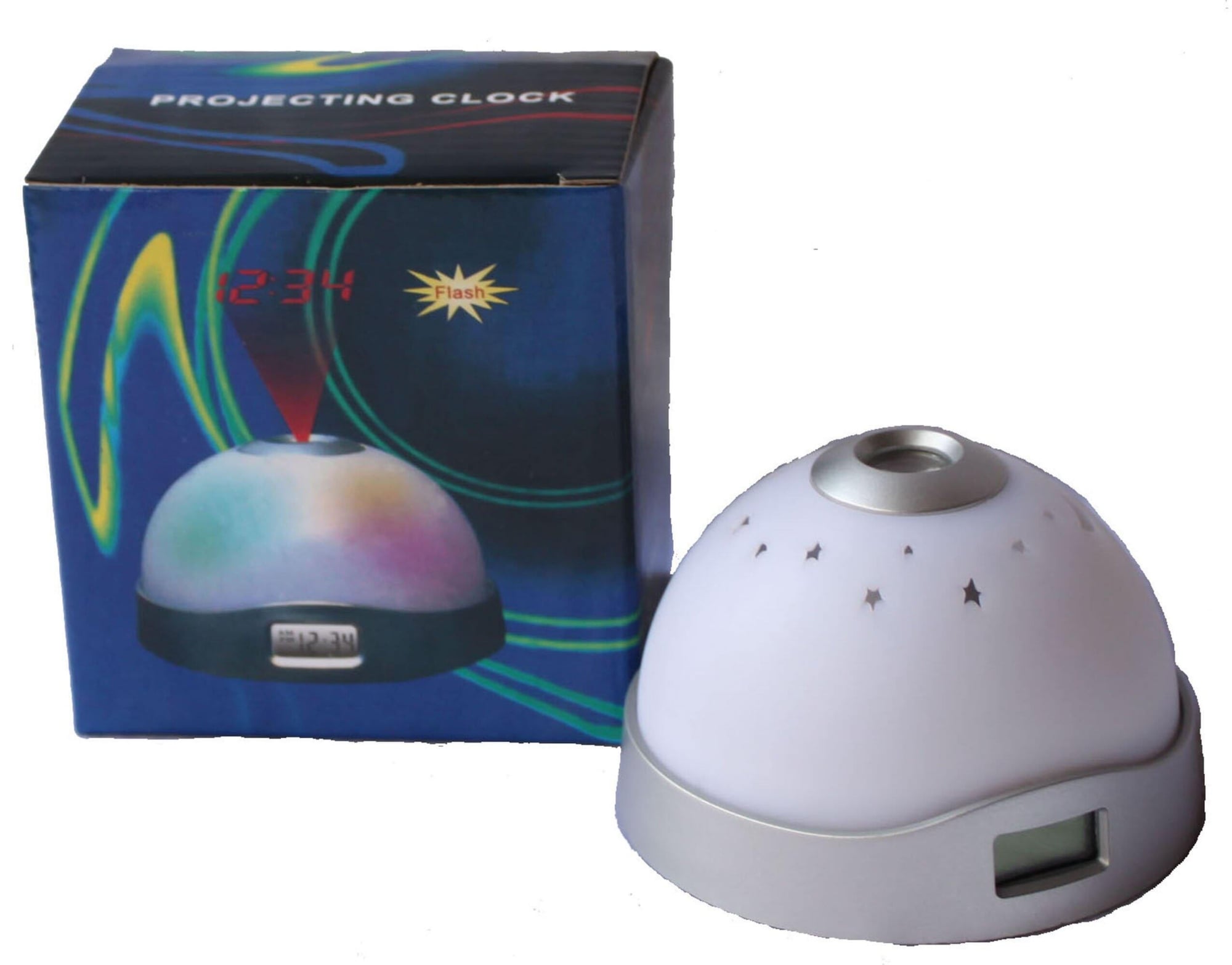 Picture of LED Starry Night Sky Projector Aurora USB Remote Control RGB Galaxy Light 7 Modes for Home Bedroom Game Room Party Decoration Digital Alarm Clock Bluetooth Speaker Bedroom Lamp Universal Mini LED Lights Projector Light - White