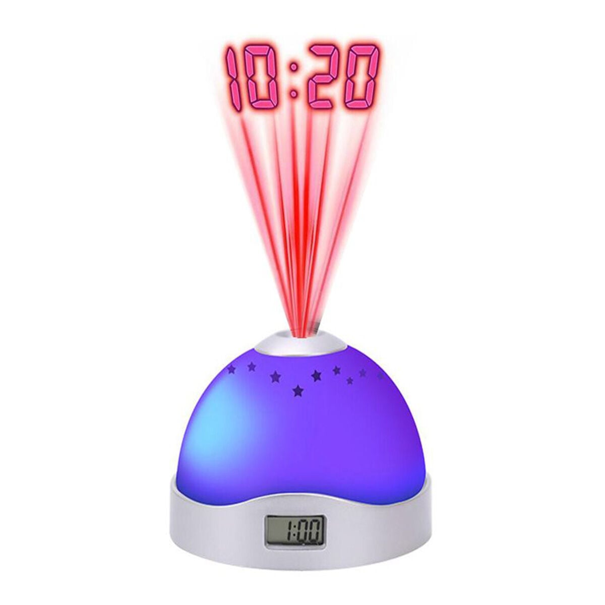 Picture of LED Starry Night Sky Projector Aurora USB Remote Control RGB Galaxy Light 7 Modes for Home Bedroom Game Room Party Decoration Digital Alarm Clock Bluetooth Speaker Bedroom Lamp Universal Mini LED Lights Projector Light - White