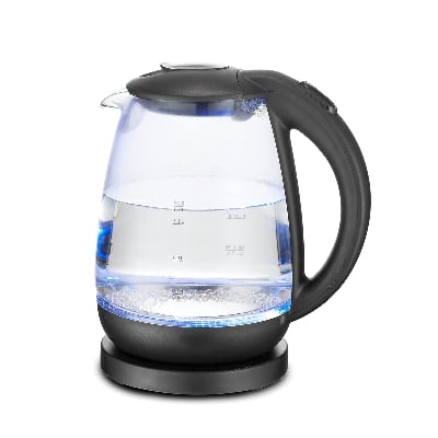 Picture of premium Electric Kettle (2 L) With Glass kettle - Automatically turns Off - Automatic Over Heat Protection crystal glass for hot water tea. - Black