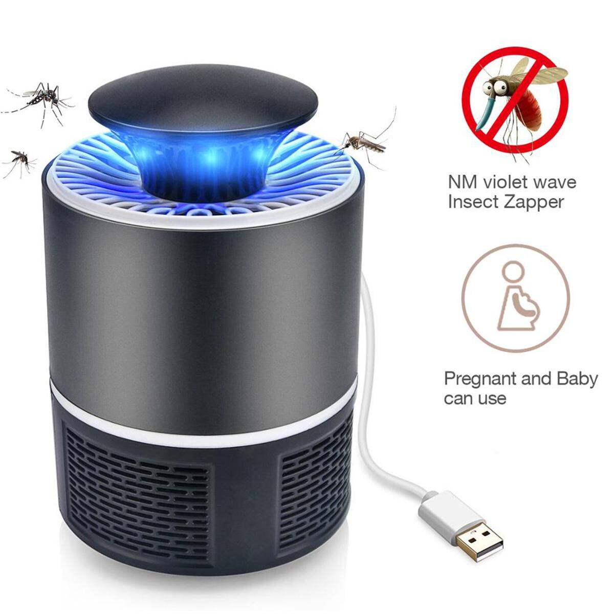 Picture of USB Electronics Mosquito Killer Trap Moth Fly Wasp LED Night Light Lamp Bug Insect Lights Killing Pest Zapper Repeller - mosquito bat - Multicolor