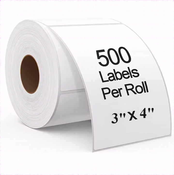 Picture of 75mm × 100mm (3 × 4 Inch) Shipping Sticker Label – Direct Thermal (DT), 1 Roll × 500 Pcs