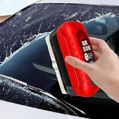 Picture of Automotive Car/ Motorcycle Oil Film Cleaning Brush Hydrophobic Windshield Oil Film Remover for Car Window Removes Dirt Wiping Powerful Windshield Cleaner Enhance Visual Effect of Windshield