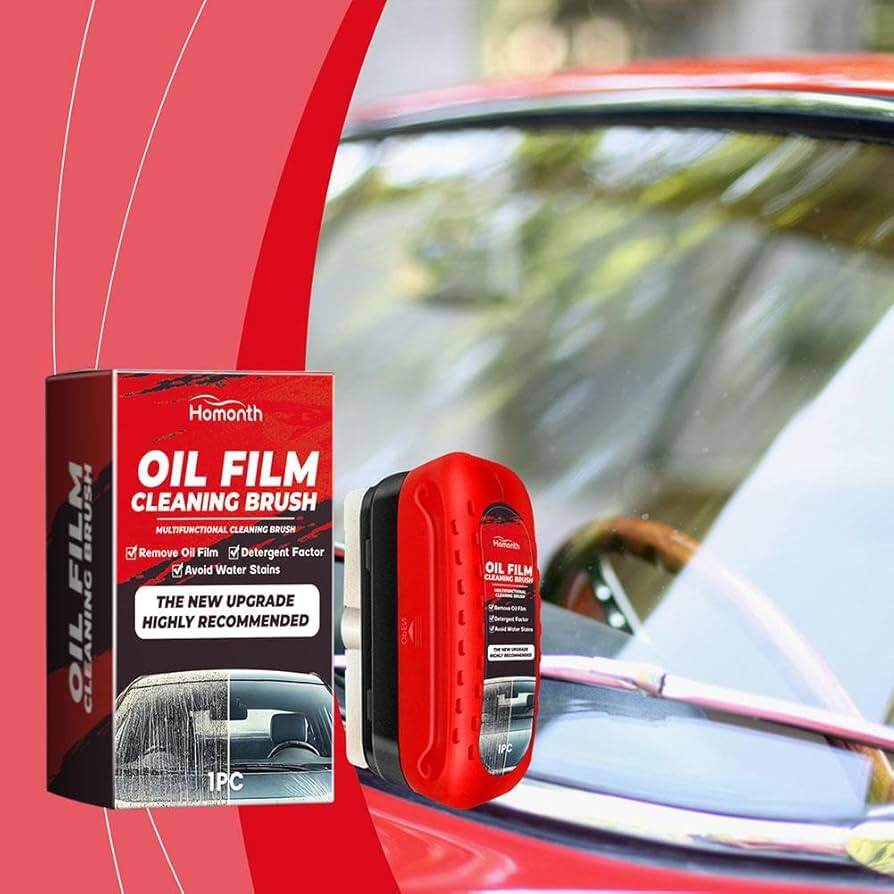 Picture of Automotive Car/ Motorcycle Oil Film Cleaning Brush Hydrophobic Windshield Oil Film Remover for Car Window Removes Dirt Wiping Powerful Windshield Cleaner Enhance Visual Effect of Windshield