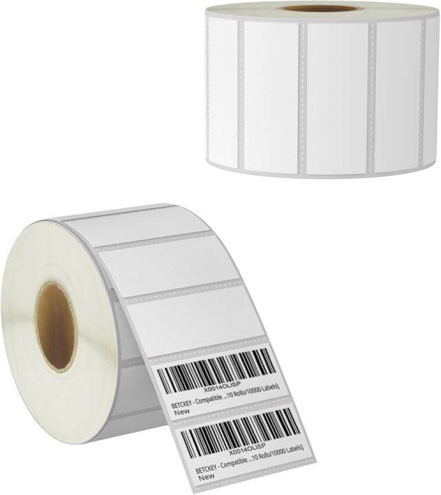 Picture of 50mm × 25mm (2 × 1 Inch) Direct Thermal Label Sticker – 1 Roll × 1,000 Stickers, Blank Adhesive Barcode Labels