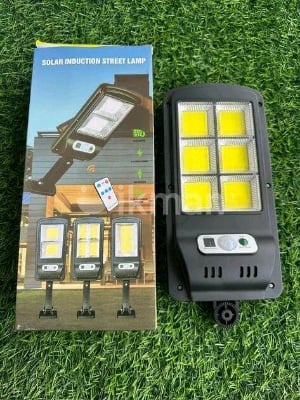 Picture of Powerful 108COB Solar Street 3Mode Waterproof Security Night Solar Motion Sensor Wall Light Wall Mounted PIR LED Solar Light Outdoor Induction Wall Garden Lights Street Area Lighting Night Lights Light/ Road Lamp Remote Control - Black