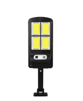 Picture of Powerful 108COB Solar Street 3Mode Waterproof Security Night Solar Motion Sensor Wall Light Wall Mounted PIR LED Solar Light Outdoor Induction Wall Garden Lights Street Area Lighting Night Lights Light/ Road Lamp Remote Control - Black
