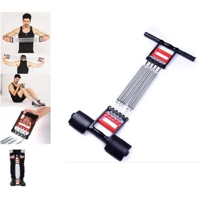 Picture of Multifunctional Chest Pull Expander 5 Spring Chest Pull 3 in 1 Strengthen Your Upper Body Offering A Versatile And Effective Workout - Black
