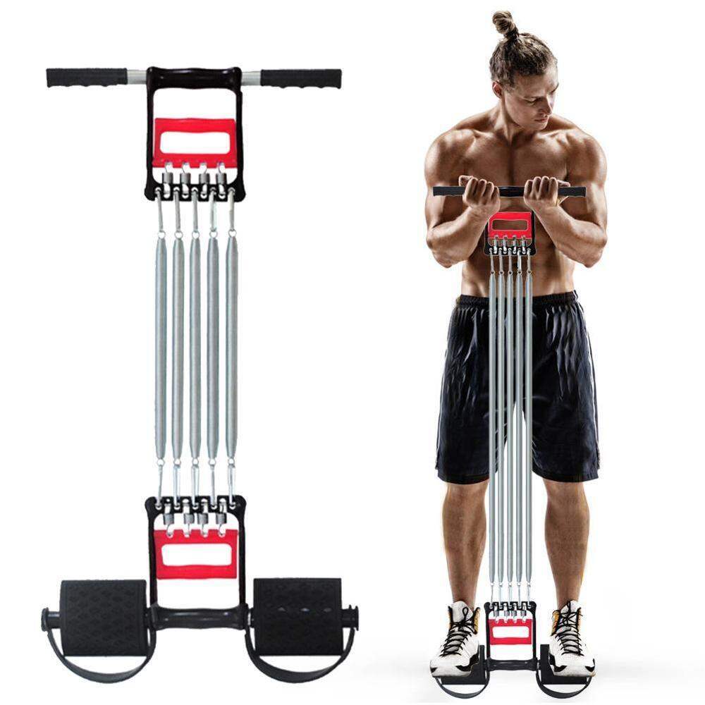 Picture of Multifunctional Chest Pull Expander 5 Spring Chest Pull 3 in 1 Strengthen Your Upper Body Offering A Versatile And Effective Workout - Black