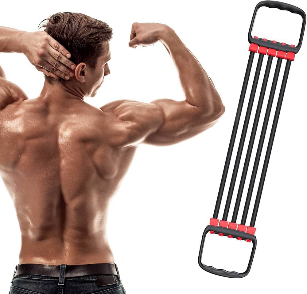 Picture of Multifunctional Chest Pull Expander 5 Spring Chest Pull 3 in 1 Strengthen Your Upper Body Offering A Versatile And Effective Workout - Black