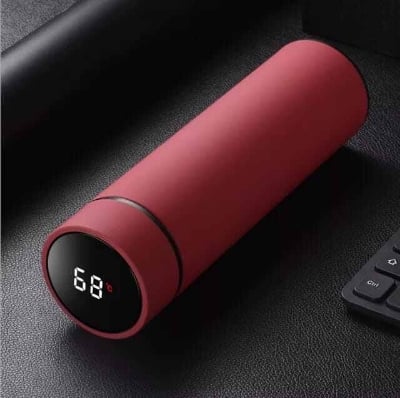 Picture of Stainless Steel Smart Water Bottle LED Digital Smart Vacuum Cup 500ml Thermos Stainless steel tumbler insulated Display Temperature Vacuum Flasks travel bottle - Multicolor