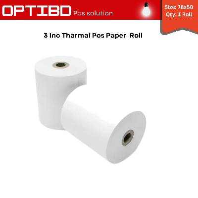 Picture of Thermal Paper POS Roll 3 inch 78MM X 50M (1Pcs Roll)-White