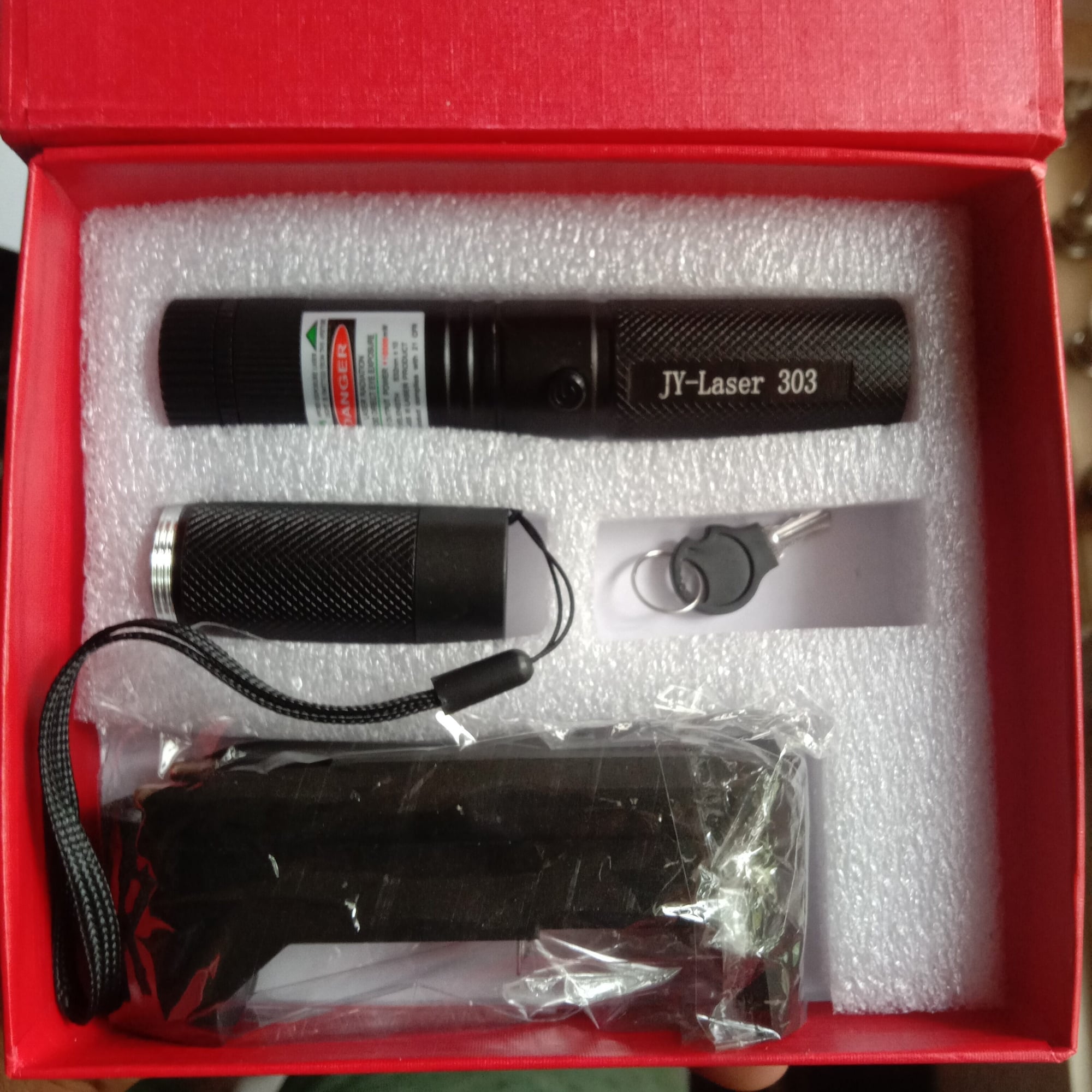 Picture of New Rechargeable Laser Pointer Green Light Adjustable Focus Long Range Lock System With Charger - Multicolor