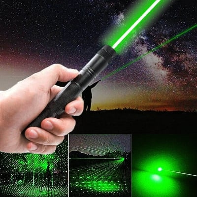 Picture of New Rechargeable Laser Pointer Green Light Adjustable Focus Long Range Lock System With Charger - Multicolor