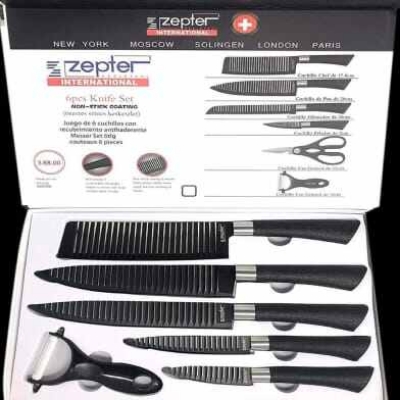 Picture of Premium Kitchen tools Zepter 6 Pcs Set Non - Stick Coating Stainless Steel 6 - Piece - Black