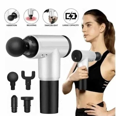 Picture of portable mini massager deep tissue Therapy Rechargeable Mini Gun Massager Body massage Electric Vibration Body muscle Fascial Gun & Recovery device fascia, body massage machine, Facial Body Massage Gun Dream paradise device for male and female - Multicolor