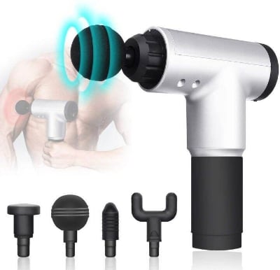 Picture of portable mini massager deep tissue Therapy Rechargeable Mini Gun Massager Body massage Electric Vibration Body muscle Fascial Gun & Recovery device fascia, body massage machine, Facial Body Massage Gun Dream paradise device for male and female - Multicolor