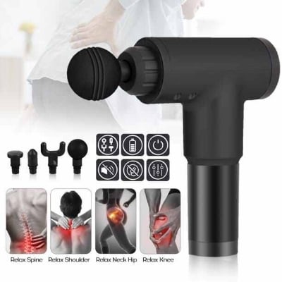 Picture of portable mini massager deep tissue Therapy Rechargeable Mini Gun Massager Body massage Electric Vibration Body muscle Fascial Gun & Recovery device fascia, body massage machine, Facial Body Massage Gun Dream paradise device for male and female - Multicolor