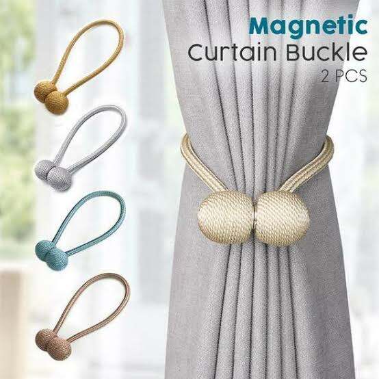 Picture of 2Pcs Magnet Pearl Curtains Buckles Modern Window Curtains holdback Decorative crystal beads curtain - tie China Upgrade Magnetic Curtain Holder Solid Bead Matching Color Rope Magnet Curtain Tieback Buckle Strap Accessories - Porda - Multicolor