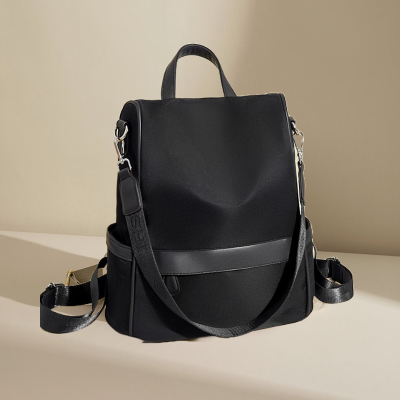 Picture of New Design Women Backpack Nylon Waterproof Anti - Theft Travel Bagpack(black) Modern Fashion Women Nylon Zipper Backpack Multi - pocket Large Capacity School Bag Size Can Easily Accommodate Books Lunch Box Bag Anti - theft Backpacks Casual Shoulder Bags - Black