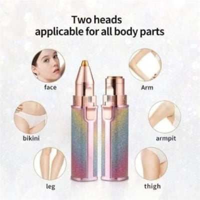 Picture of New 2 - in - 1 Lady Shaver Flawless Eyebrow Trimmer for Women Beauty Tools Makeup Hair Removal Accessories Item - Pink