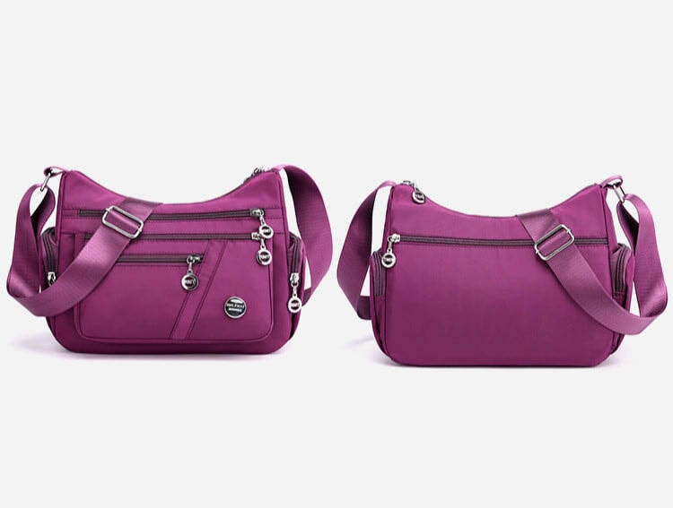 Picture of Fashion Women Single Shoulder hand Bag Casual Crossbody Bag ( purple color) Versatile Large Capacity Lady Purse Crossbody Hand Bags Luxury Purses Modern Fashion Women Nylon Zipper Backpack Multi - pocket Large Capacity Mini Bag For College University - Purple